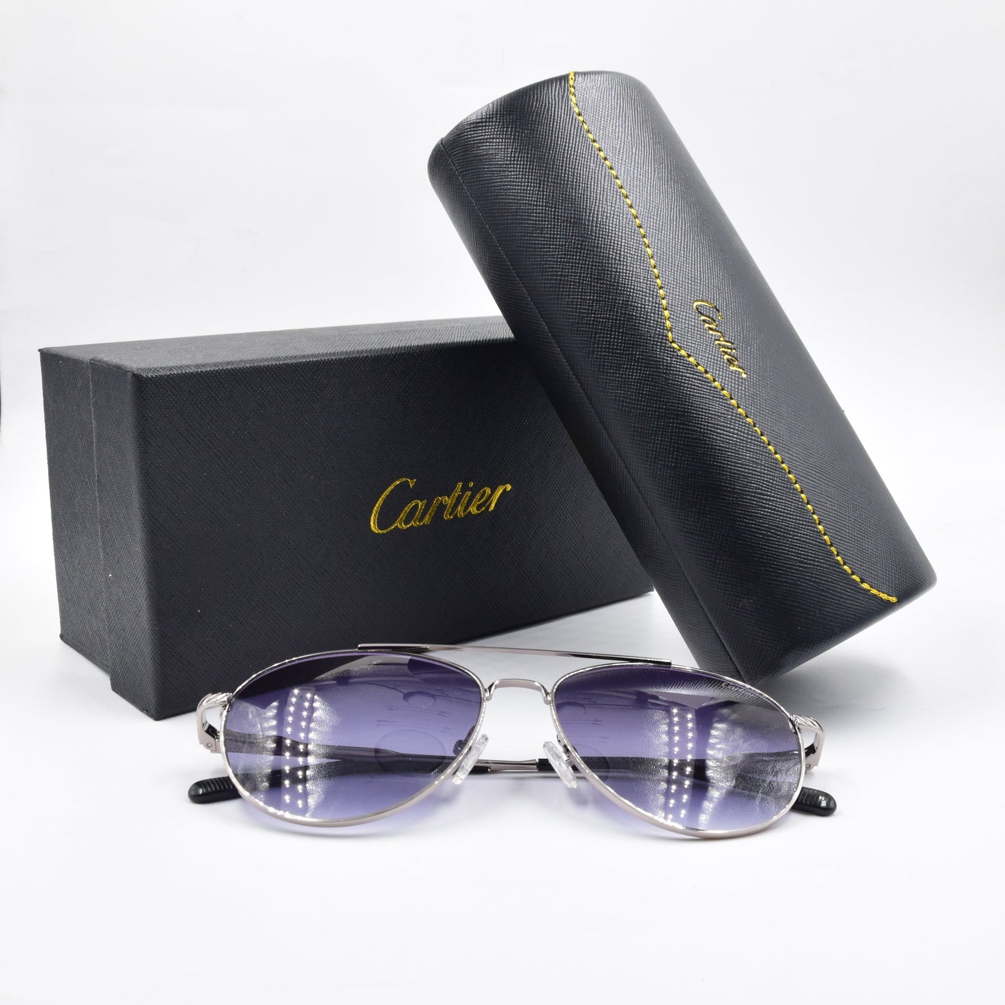 Solaire : CARTIER 9004 C04 NOIR-SILVER 56 15