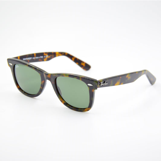 Solaire : RayBan WAYFARER RB2140 902 Havane/Vert