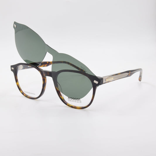 Clips : Moscot 9569 HAVANE-VERT C9