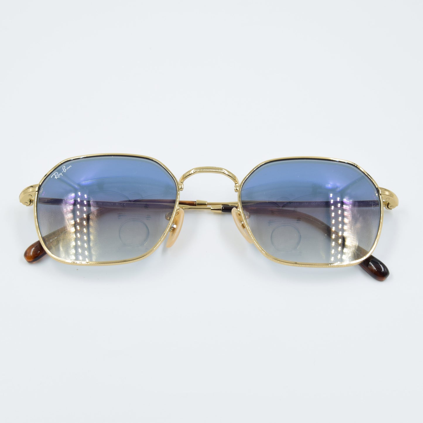 Solaire : Ray-Ban RB3694 JIM Bleu/Gold