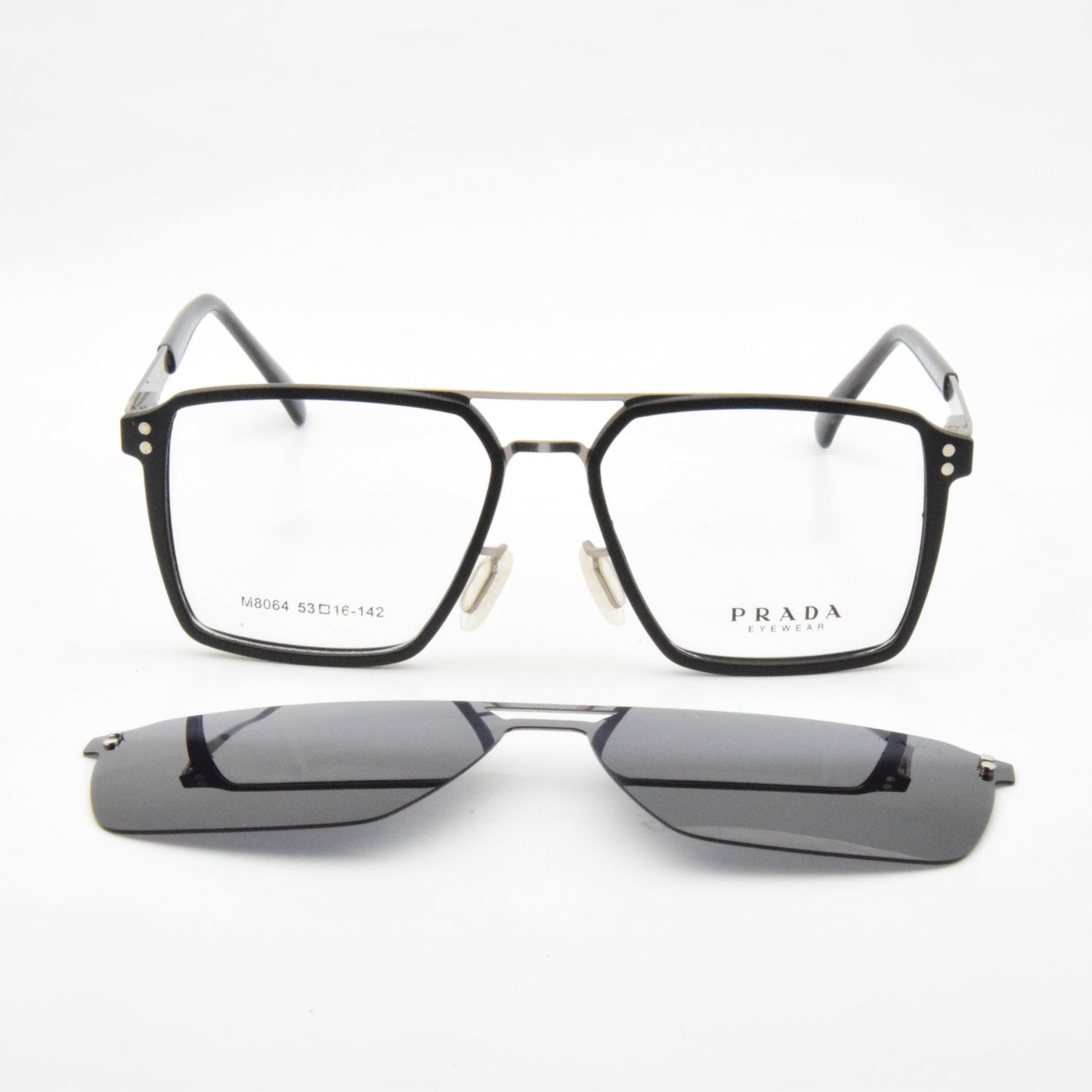 PRADA M8064 GRIS (CLIPS)