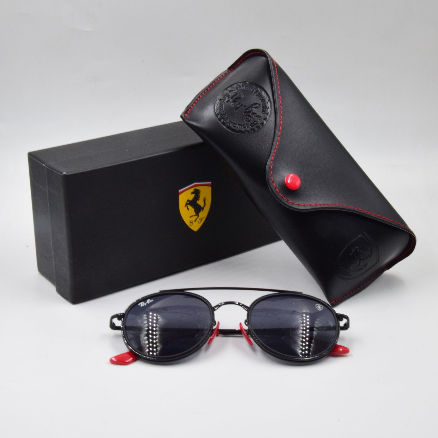 Solaire:RB3647-M Ferrari Red Black