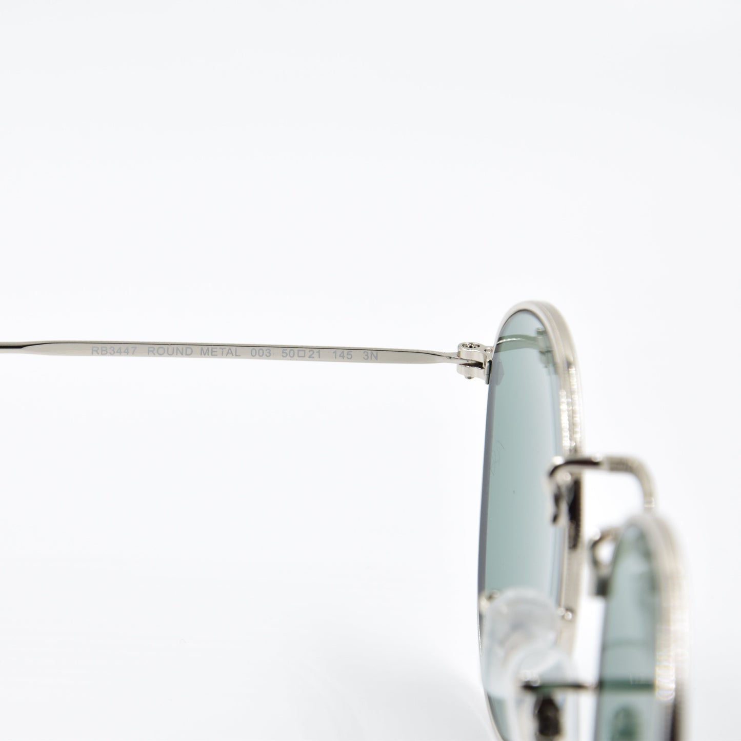 Solaire : Ray-Ban RB3447 ROUND METAL Vert/Silver