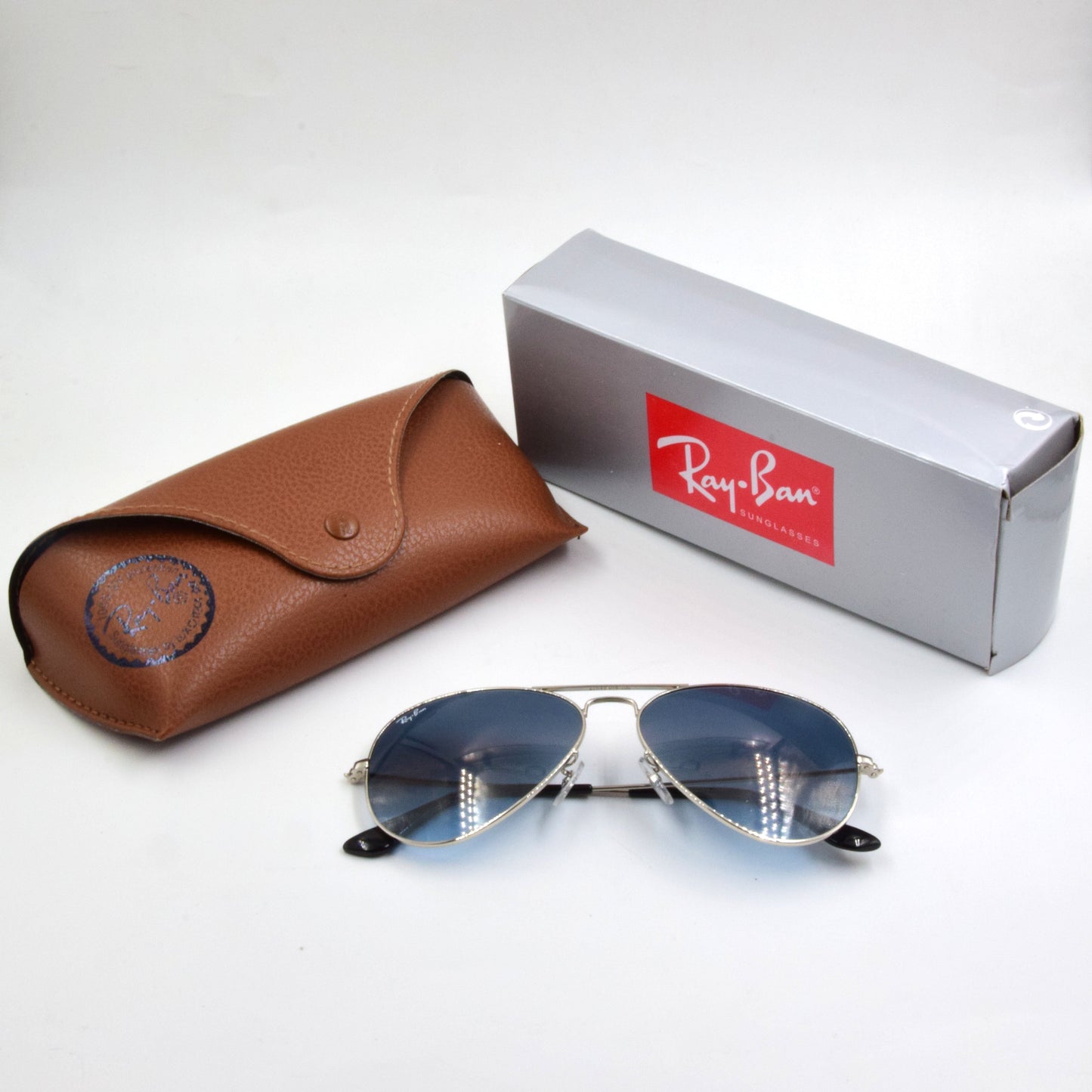 RayBan RB3025 Aviator Bleu/Silver