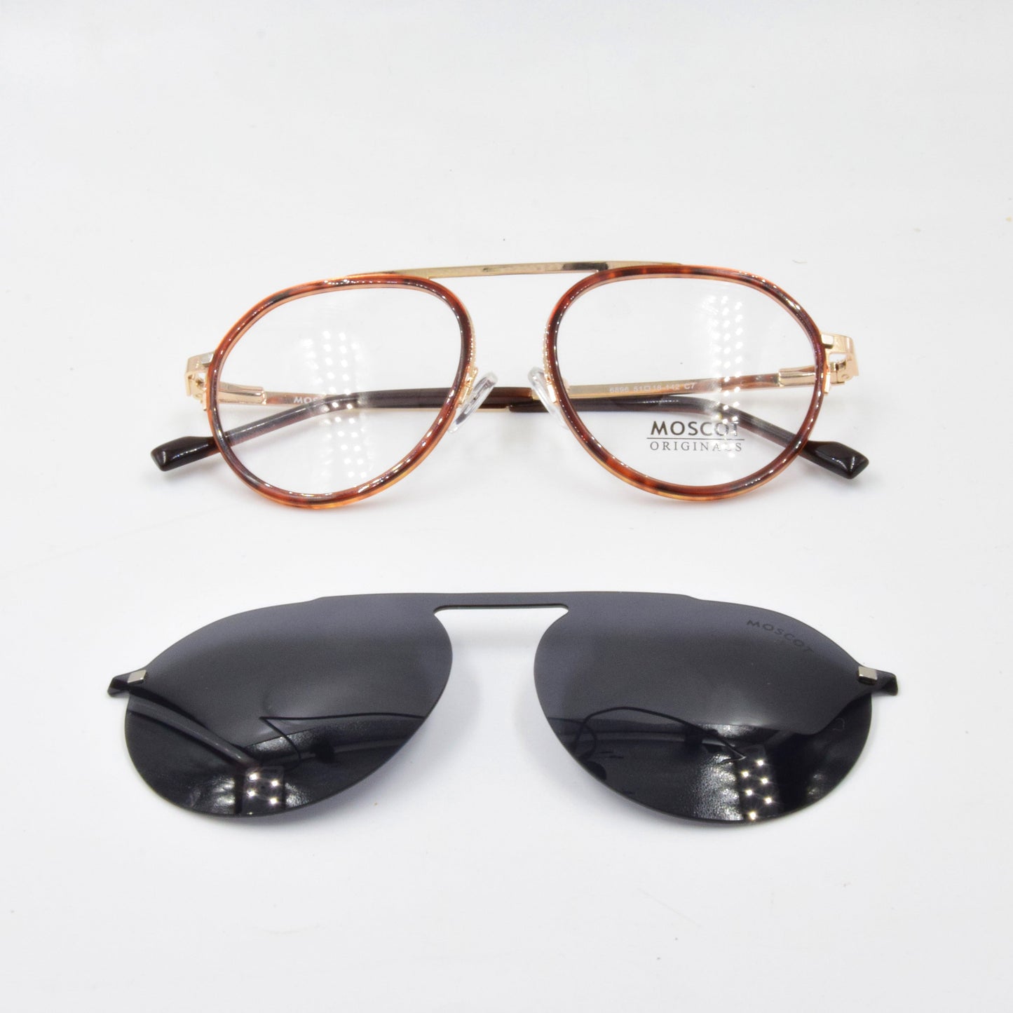 Clips : Moscot 6896 HAVANE-GOLD C7