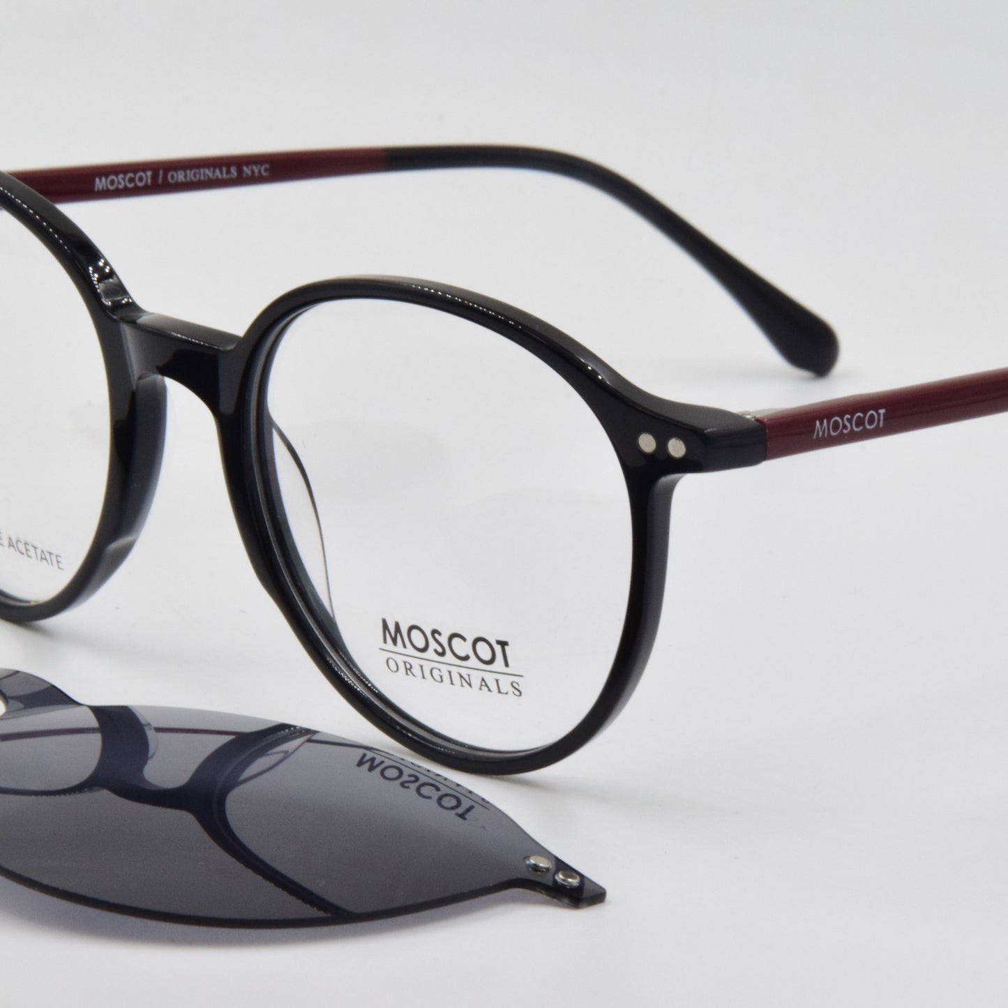 Clips : Moscot 9762 NOIR-GARNET C1