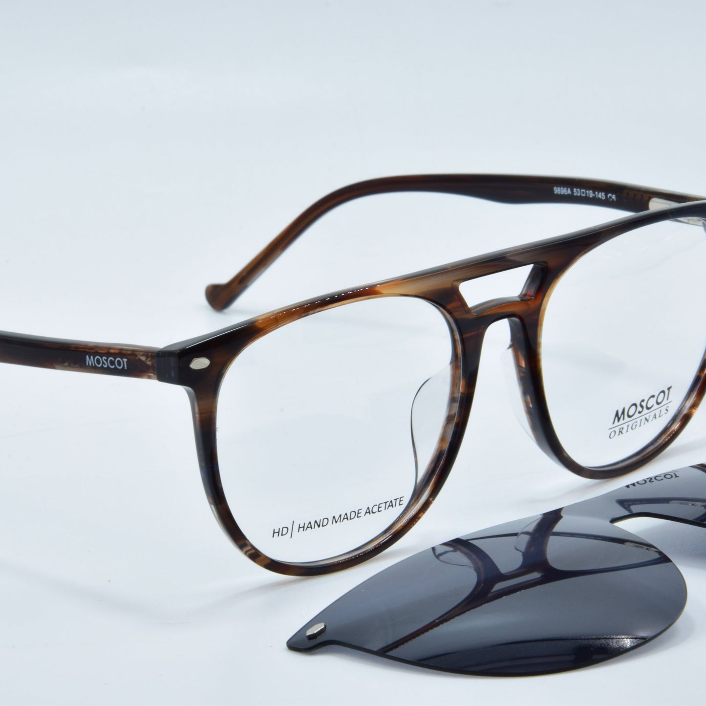 Clips : Moscot 9896A Havane/Noir C2