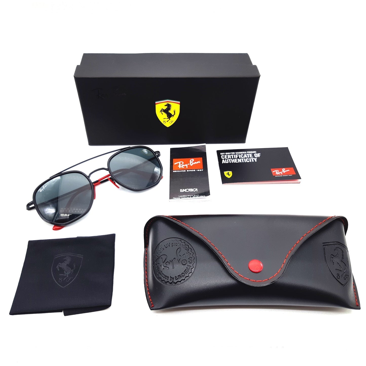 Solaire : Ray-Ban RB3748M Red Ferrari